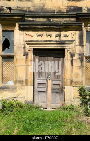 17th century Scout Hall, now derelict, Shibden, West Yorkshire Stock Photo