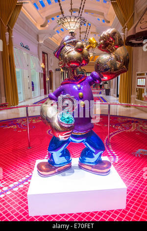 The Jeff Koons Popeye Sculpture display at the Wynn Hotel in Las Vegas Stock Photo