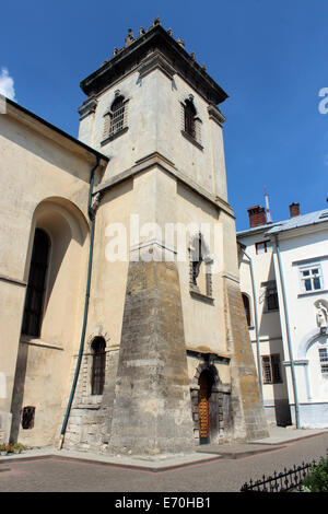 Roman-Catholic church and monastery of benedictines in Lviv city Stock Photo