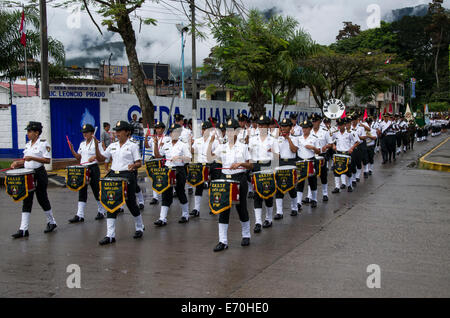 Military parade in Tingo Maria, Huanuco department. Peru. Stock Photo