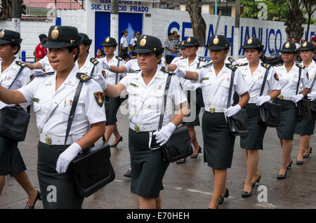 Military parade in Tingo Maria, Huanuco department. Peru. Stock Photo