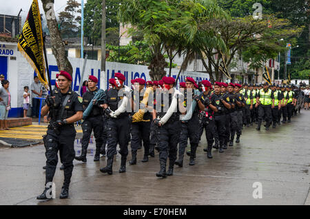 Military parade in Tingo Maria, Huanuco department. Peru. Stock Photo