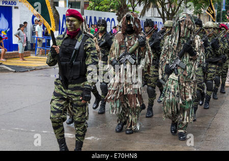 Military parade in Tingo Maria, Huanuco department. Peru. Stock Photo