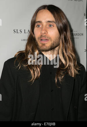 Celebrities attend Los Angeles Confidential magazine and SLS Las Vegas celebration of the Oscars with Jared Leto on the Altitude Rooftop Pool Deck at the SLS Hotel at Beverly Hills.  Featuring: Jared Leto Where: Los Angeles, California, United States When Stock Photo