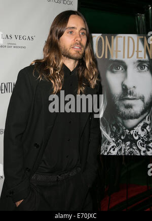 Celebrities attend Los Angeles Confidential magazine and SLS Las Vegas celebration of the Oscars with Jared Leto on the Altitude Rooftop Pool Deck at the SLS Hotel at Beverly Hills.  Featuring: Jared Leto Where: Los Angeles, California, United States When Stock Photo