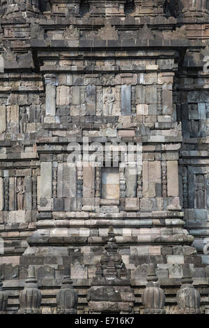 Yogyakarta, Java, Indonesia.  Prambanan Temples.  Brahma Temple, with Lord Brahma. Stock Photo