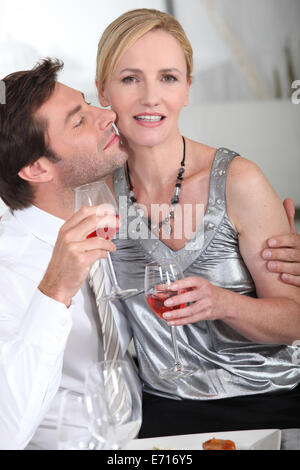 Couple drinkingwine Stock Photo