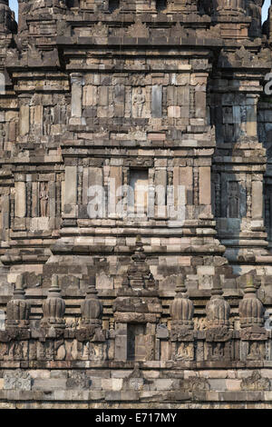 Yogyakarta, Java, Indonesia.  Prambanan Temples.  Brahma Temple, with Lord Brahma. Stock Photo