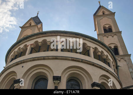 Southern side detail of  Basilica of St. Castor  the oldest church in  Koblenz, Coblenz,  Germany, Europe Stock Photo