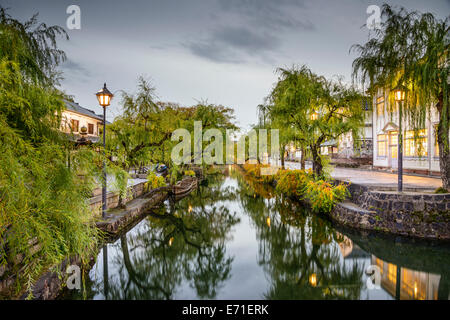 Okayama, Japan at the historic Kurashiki Canal Stock Photo