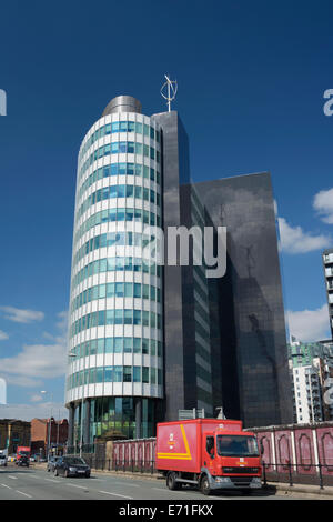 The Peninsula Building, a commercial high rise building close to Victoria Station and Cheetham Hill in Manchester. Stock Photo