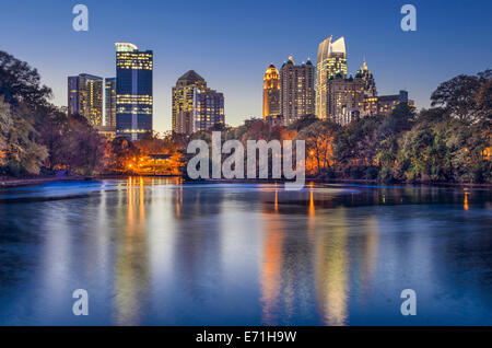 Atlanta, Georgia, USA midtown skyline from Piedmont Park. Stock Photo