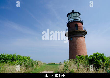 USA, Massachusetts, Martha's Vineyard, Aquinnah. Gay Head lighthouse structure. National Register of Historic Places. Stock Photo