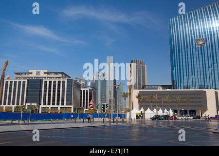 DUBAI,UNITED ARAB EMIRATES - FEBRUARY  2,2012: Overview of the Dubai Mall in Dubai.The biggest shopping mall in the world. Stock Photo