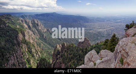 View from Sandia Peak, Albuquerque, NM Stock Photo