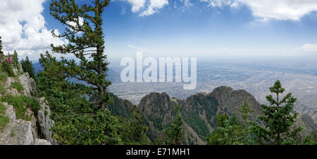 View from Sandia Peak, Albuquerque, NM Stock Photo