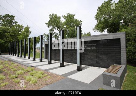 The remembrance garden, the I 35 bridge collapse memorial in Minneapolis. Stock Photo