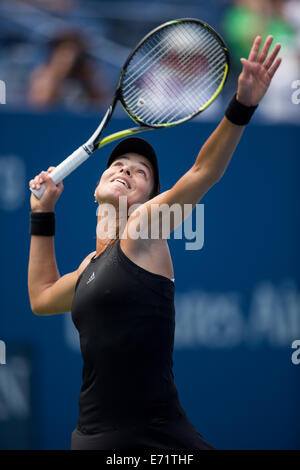 Ana Ivanovic (SRB) in first round action during Day 2 of the US Open Tennis Championships. © Paul J. Sutton/PCN Stock Photo