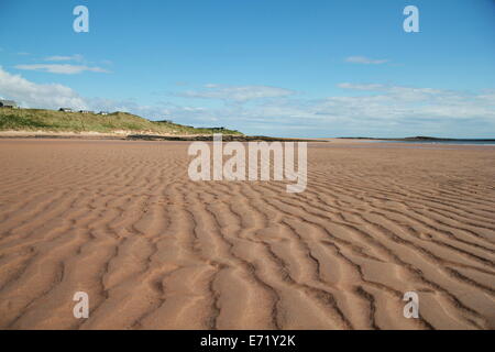 Beach huts, Embleton Bay, Northumberland, England, United Kingdom Stock ...