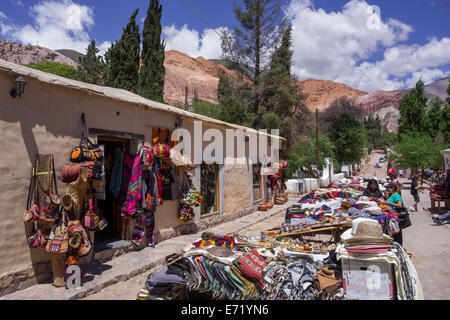 Market in the main square, Purmamarca, Jujuy Province, Argentina Stock Photo