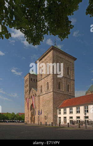 Late Romanesque St. Peter's Cathedral, 13th century, Osnabrück, Lower Saxony, Germany Stock Photo