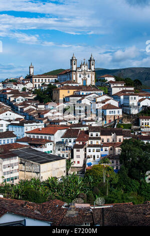 Cityscape of Ouro Preto, UNESCO World Heritage Site, Minas Gerais, Brazil Stock Photo