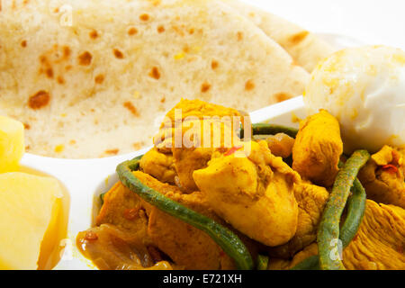 Surinam roti in a plastic box close up for background use Stock Photo