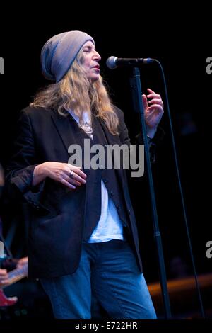 Patricia Lee 'Patti' Smith, is an American singer-songwriter, poet and visual artist. Stock Photo