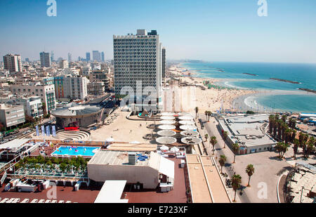 Israel, Tel Aviv, Herod Hotel on Gordon Beach  Hayarkon Street. Stock Photo