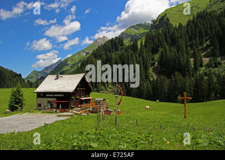 Restaurant 'Bodenalpe' in Lech, Arlberg, Austria Stock Photo