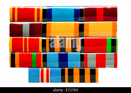 Collection Of Russian (Soviet)  Medal Ribbons For Participation In The Second World War Stock Photo