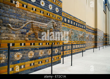 Germany, Berlin, Pergamon Museum  The Babylon Processional Way. Stock Photo