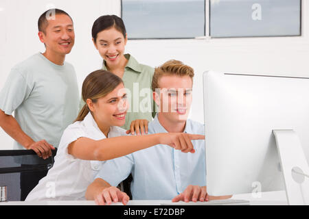 Successful businesspeople working togetherness in meeting Stock Photo