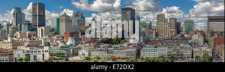 Montreal Skyline Cityscape Landscape rear view Panorama Stock Photo