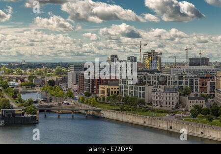 Montreal Skyline Cityscape Landscape rear view Panorama Stock Photo