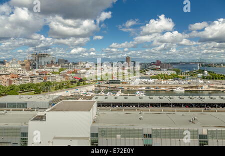 Montreal Skyline Cityscape Landscape rear view Panorama Stock Photo