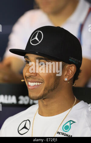 Mercedes driver Lewis Hamilton at the Autodromo Internazionale Enzo e ...