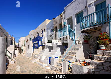 Greece, Folegandros island. The central alley in the Castle of the Chora (the capital of the island) Stock Photo