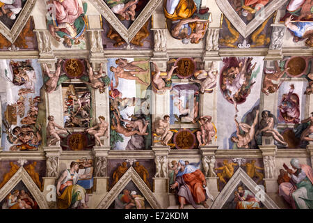 The Creation of Adam by Michelangelo on the ceiling of the Sistine ...