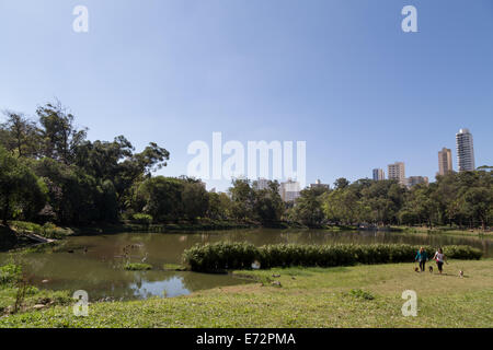 Parque da Aclimacao, one of the most beautiful and well-known parks in the downtown Sao Paulo, Brazil Stock Photo