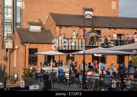 Dukes 92 Bar Terrace, Manchester, England, UK Stock Photo