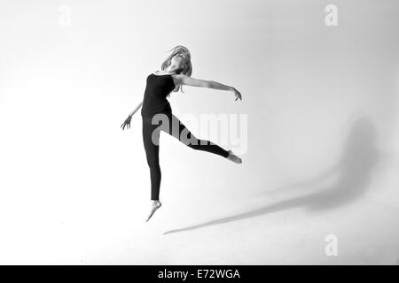 View of young woman dancing ballet Stock Photo