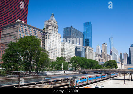 CHICAGO,USA-JULY 11,2013: In a subway station Van Buren Street in Chicago Stock Photo