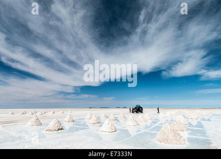 Uyuni salt flats or Salar de Uyuni (or Salar de Tunupa) in Potosi Bolivia, South America Stock Photo