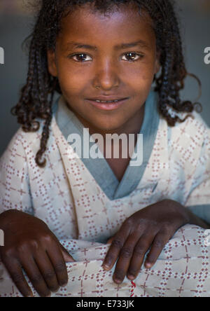 Afar Tribe Girl, Assaita, Afar Regional State, Ethiopia Stock Photo