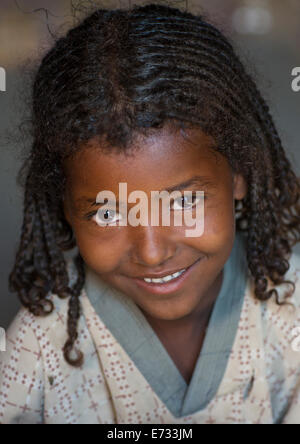 Afar Tribe Girl, Assaita, Afar Regional State, Ethiopia Stock Photo