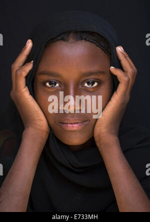 Fatouma Mahammed From Afar Tribe Afambo, Ethiopia Stock Photo