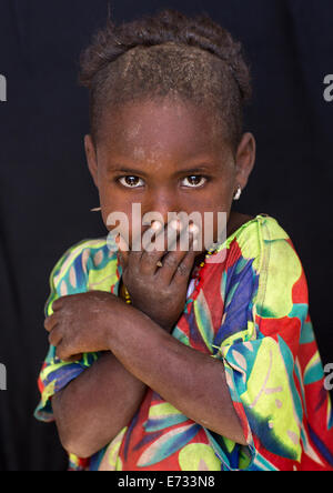 Afar Tribe Girl, Afambo, Ethiopia Stock Photo