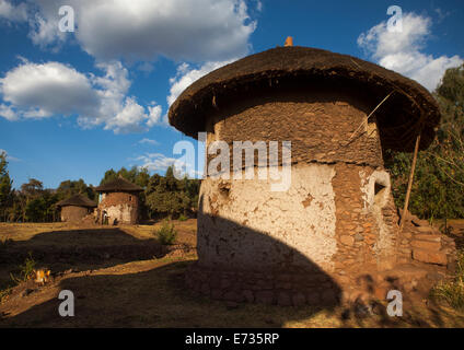 Tukul, traditional hut, house at Lalibela, UNESCO World Heritage Site ...