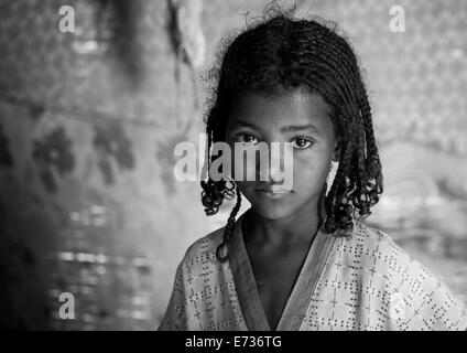 Afar Tribe Girl, Assaita, Afar Regional State, Ethiopia Stock Photo